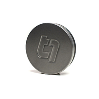 TITAN 7 CENTER CAP 58MM FLAT SATIN TITANIUM - SET OF 4